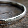 Handcrafted Scottish jewellery - Solid silver hammered bangle